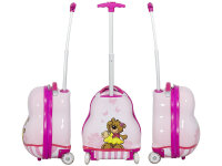 Monopol Kindertrolley mit LED-Licht in den Rollen Teddy Bär Girl Gr.S/M