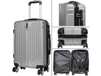 Monopol 37880 ABS Koffer "Palma" 3D-Struktur Gr. S/M/L silber