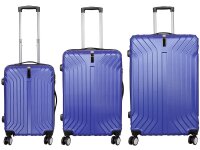 Monopol 37880 ABS Koffer "Palma" 3D-Struktur Gr. S/M/L blau