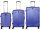 Monopol 37880 ABS Koffer "Palma" 3D-Struktur Gr. S/M/L blau