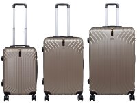 Monopol 37880 ABS Koffer "Palma" 3D-Struktur Gr. S/M/L champagner