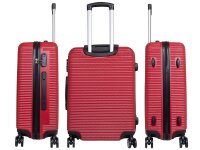 Monopol 45476 ABS Koffer "Malaga" 3D-Struktur Gr. S/M/L rot