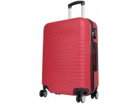 Monopol 45476 ABS Koffer "Malaga" 3D-Struktur Gr. S/M/L rot