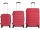 Monopol 45476 ABS Koffer "Malaga" 3D-Struktur Gr. S/M/L rot