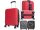Monopol 45476 ABS Koffer "Malaga" 3D-Struktur Gr. S/M/L rot