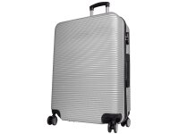 Monopol 45476 ABS Koffer "Malaga" 3D-Struktur Gr. S/M/L silber