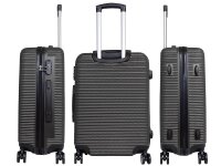 Monopol 45476 ABS Koffer "Malaga" 3D-Struktur Gr. S/M/L anthrazit