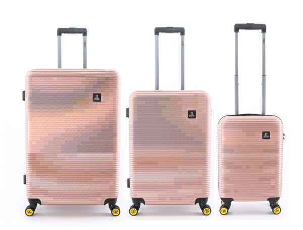 National Geographic ABS Abroad Spinner 4 Rollen TSA Gr. S/M/L/SET Rose Gold
