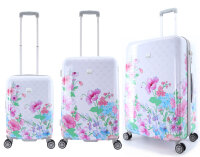 ELLE Spinner Flower Print 3in1 Trolley Gr. S/M/L/Set White