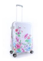 ELLE Spinner Flower Print 3in1 Trolley Gr. S/M/L/Set White
