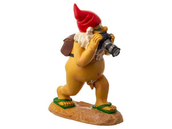 Mel-O-Design 7334 Zwerg nackt stehend mit Kamera in Hand bunt