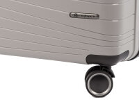 Franky PP14/19 Spinner 65er mit TSA-Zahlenschloss und Dehnfalte grey