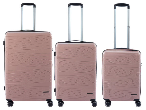 Franky PP14/19 Spinner 3er Set 55er/65er/75er mit TSA-Zahlenschloss rose