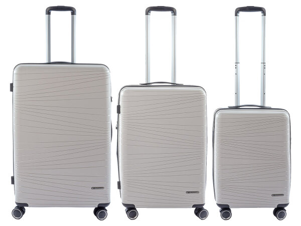 Franky PP14/19 Spinner 3er Set 55er/65er/75er mit TSA-Zahlenschloss grey
