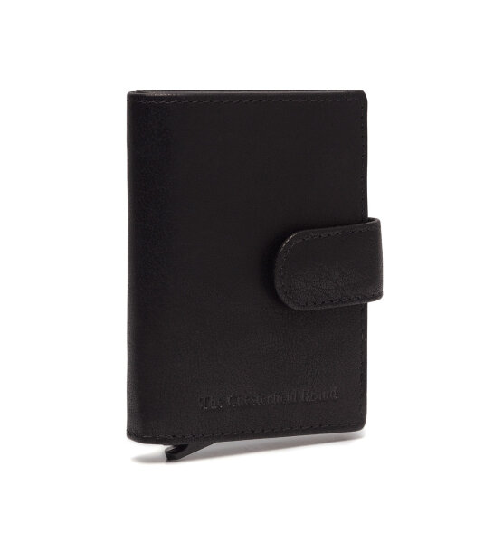 The Chesterfield Brand Antique Buff Crumbled RFID Safe Leder Geldbörse Praque C08.0442 00 black