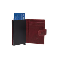 The Chesterfield Brand Antique Buff Crumbled RFID Safe Leder Geldbörse Praque C08.0442 04 rot