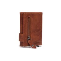 The Chesterfield Brand Antique Buff Crumbled RFID Safe Leder Kartenetui Portland C08.0443 31 cognac