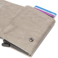 The Chesterfield Brand Antique Buff Crumbled RFID Safe Leder Kartenetui Portland C08.0443 08 hellgrau