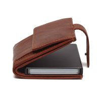 The Chesterfield Brand Antique Buff Crumbled Leder RFID Safe Geldbörse Hannover C08.0457 31 cognac