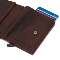 The Chesterfield Brand Antique Buff Crumbled Leder RFID Safe Geldbörse Hannover C08.0457 01 brown