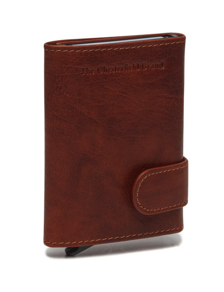 The Chesterfield Brand Antique Buff Crumbled Leder RFID Safe Geldbörse Mannheim C08.0458 31 cognac