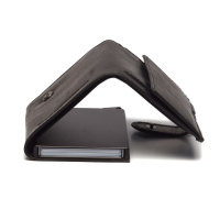 The Chesterfield Brand Antique Buff Crumbled Leder RFID Safe Geldbörse Mannheim C08.0458 00 black