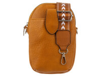 Hernan HB0376 Handytasche mit breitem Gurt geräumiges Hauptfach ca. 0,5 Liter braun