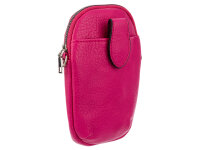Hernan HB0376 Handytasche mit breitem Gurt geräumiges Hauptfach ca. 0,5 Liter fuchsia