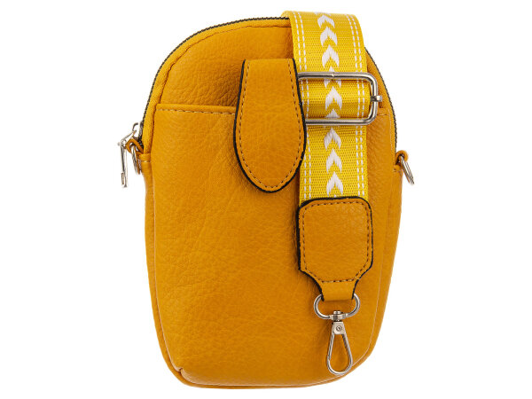 Hernan HB0376 Handytasche mit breitem Gurt geräumiges Hauptfach ca. 0,5 Liter gelb