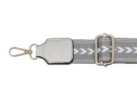 Hernan HB0376 Handytasche mit breitem Gurt geräumiges Hauptfach ca. 0,5 Liter silber