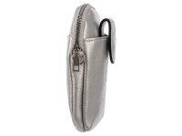 Hernan HB0376 Handytasche mit breitem Gurt geräumiges Hauptfach ca. 0,5 Liter silber