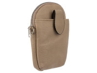 Hernan HB0376 Handytasche mit breitem Gurt geräumiges Hauptfach ca. 0,5 Liter taupe