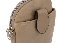 Hernan HB0376 Handytasche mit breitem Gurt geräumiges Hauptfach ca. 0,5 Liter taupe