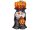 Mel-O-Design Deko 1650 Halloween Vampir mit Kürbis Kopf & LED Licht ca. 40,5 cm hoch orange