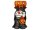 Mel-O-Design Deko 1650 Halloween Vampir mit Kürbis Kopf & LED Licht ca. 40,5 cm hoch orange