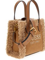 GUESS Silvana 2 Compartment MiniTote Damen Handtasche HWHA8665770 Cognac