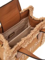 GUESS Silvana 2 Compartment MiniTote Damen Handtasche HWHA8665770 Cognac