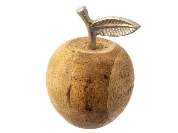 Noor Living Deko Holz Apfel aus Mangoholz & Aluminium massiv Ø ca. 9 , 8,99 €