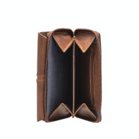 Maitre Birkenfeld 4060001372  Diethilde Leder Purse Mh14Fz Geldbörse RFID-Schutz cognac