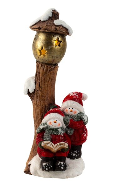 Mel-O-Design 7841 Schneemann Sternsängern mit Laterne LED