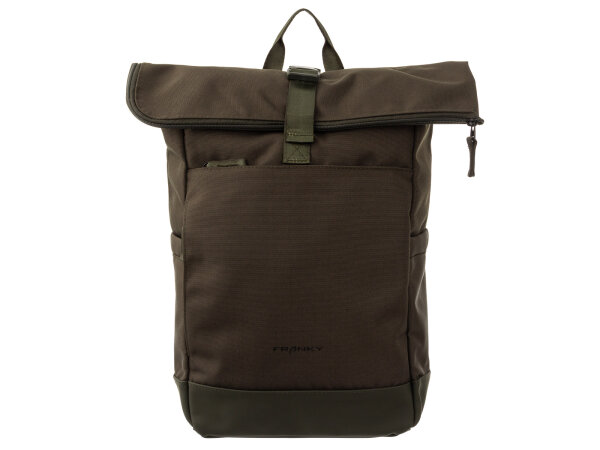 Franky RS77 Freizeit-Rucksack Rollfalte ca.21 Liter mit Laptopfach tanne