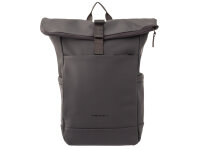 Franky RS77 Freizeit-Rucksack Rollfalte ca.21 Liter mit Laptopfach dark grey