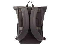 Franky RS77 Freizeit-Rucksack Rollfalte ca.21 Liter mit Laptopfach dark grey