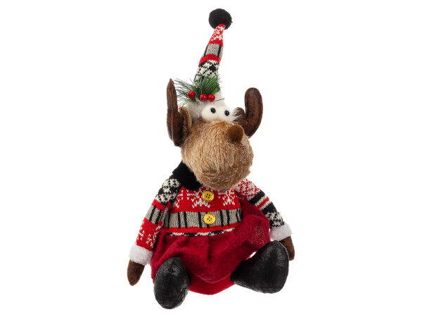 Christmas Paradies 46187 Elch im Weihnachtskostüm sitzend Kleid