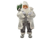 Christmas Paradies 45575-80 Weihnachtsmann Santa Klaus "OLAF" weiss/silber