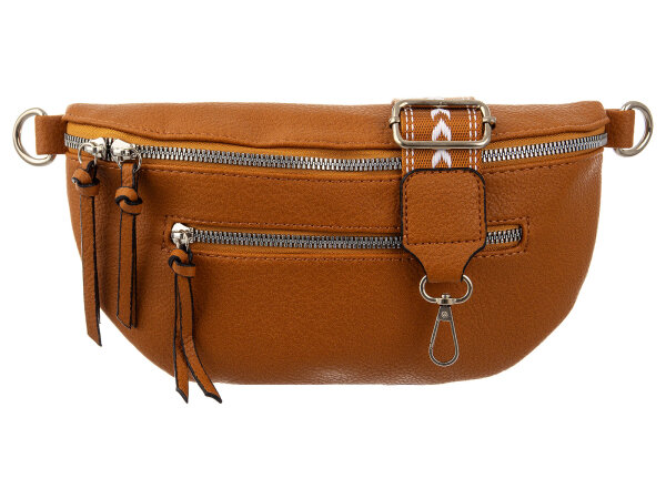 Hernan HB0406 Grossover Tasche mit Reißverschluss braun