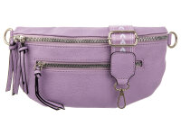 Hernan HB0406 Grossover Tasche mit Reißverschluss lila