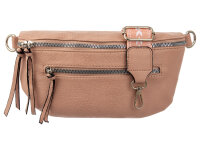 Hernan HB0406 Grossover Tasche mit Reißverschluss pink