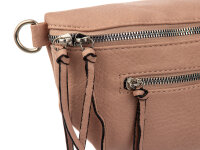 Hernan HB0406 Grossover Tasche mit Reißverschluss pink