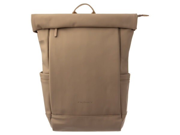 Franky RS91-F Rolltop Freizeitrucksack mit Laptopfach ca. 15" dark beige